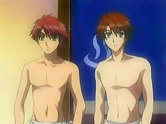 Hentai boys in a warm pool preparing an massive gay orgie